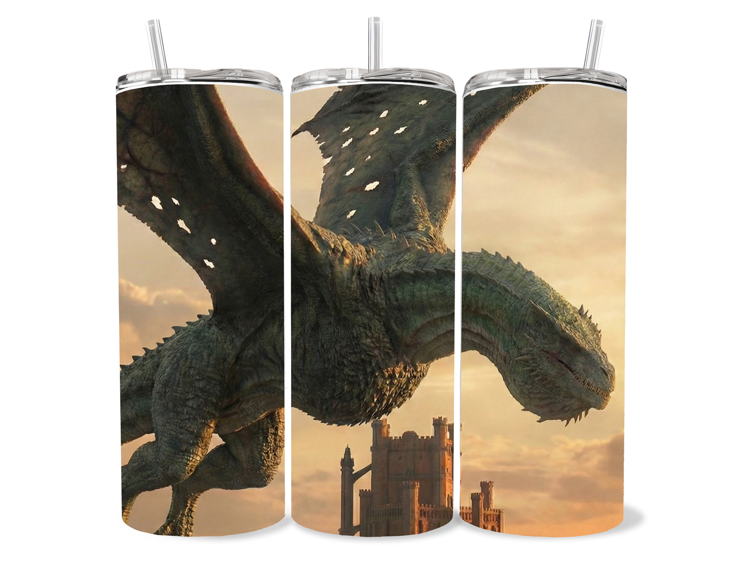 Game of Thrones Dragon Tumbler 20oz | House Targaryen Cup | Fantasy Dragon Aesthetic Drinkware (Multiple Designs) featuring the design artwork