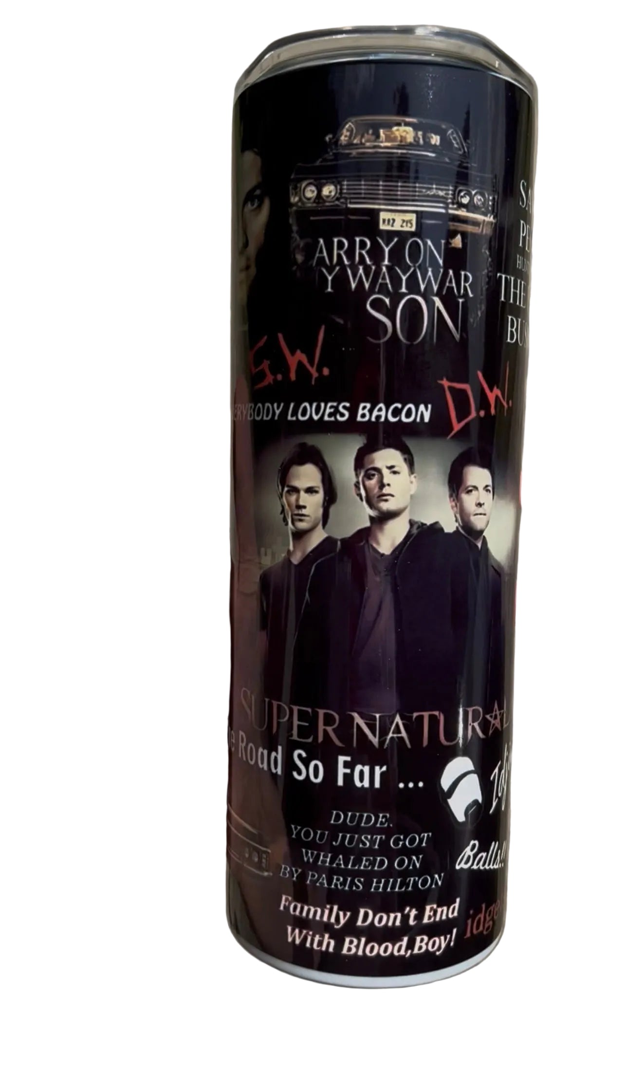 20oz Dean & Sam Winchester Tumbler | Supernatural featuring supernatural dean and sam inspired artwork