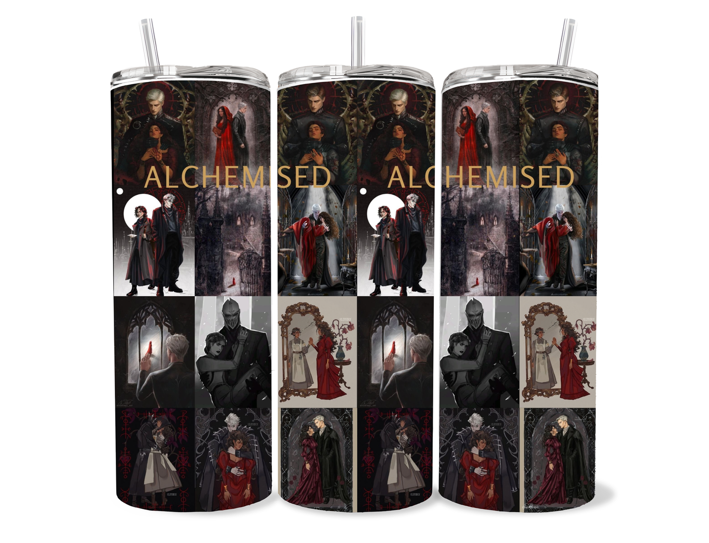 20oz Book themed tumbler “ Alchemised “ themed tumbler