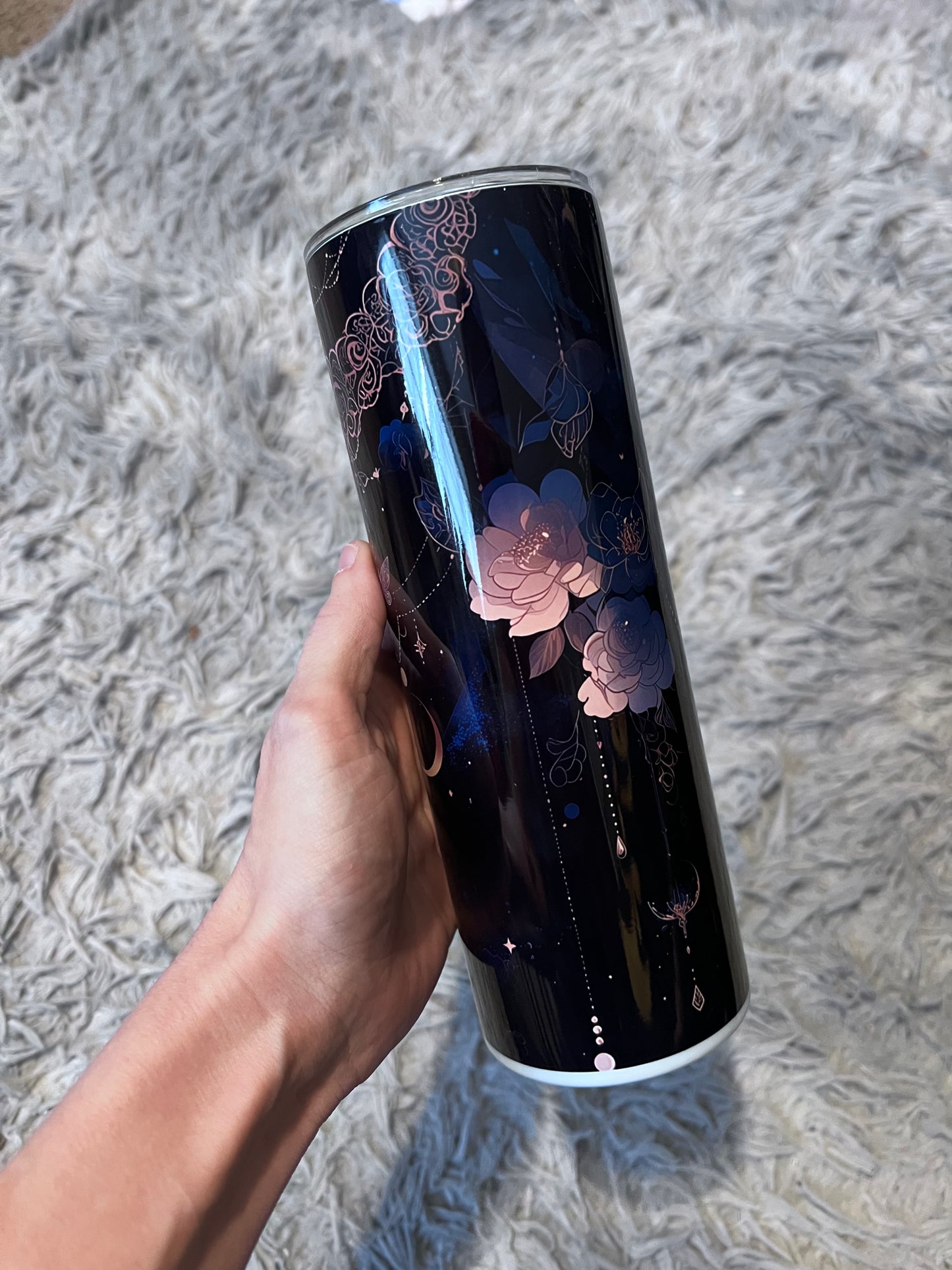20oz Mandala Moth Witchy Tumbler featuring fandom-inspired artwork