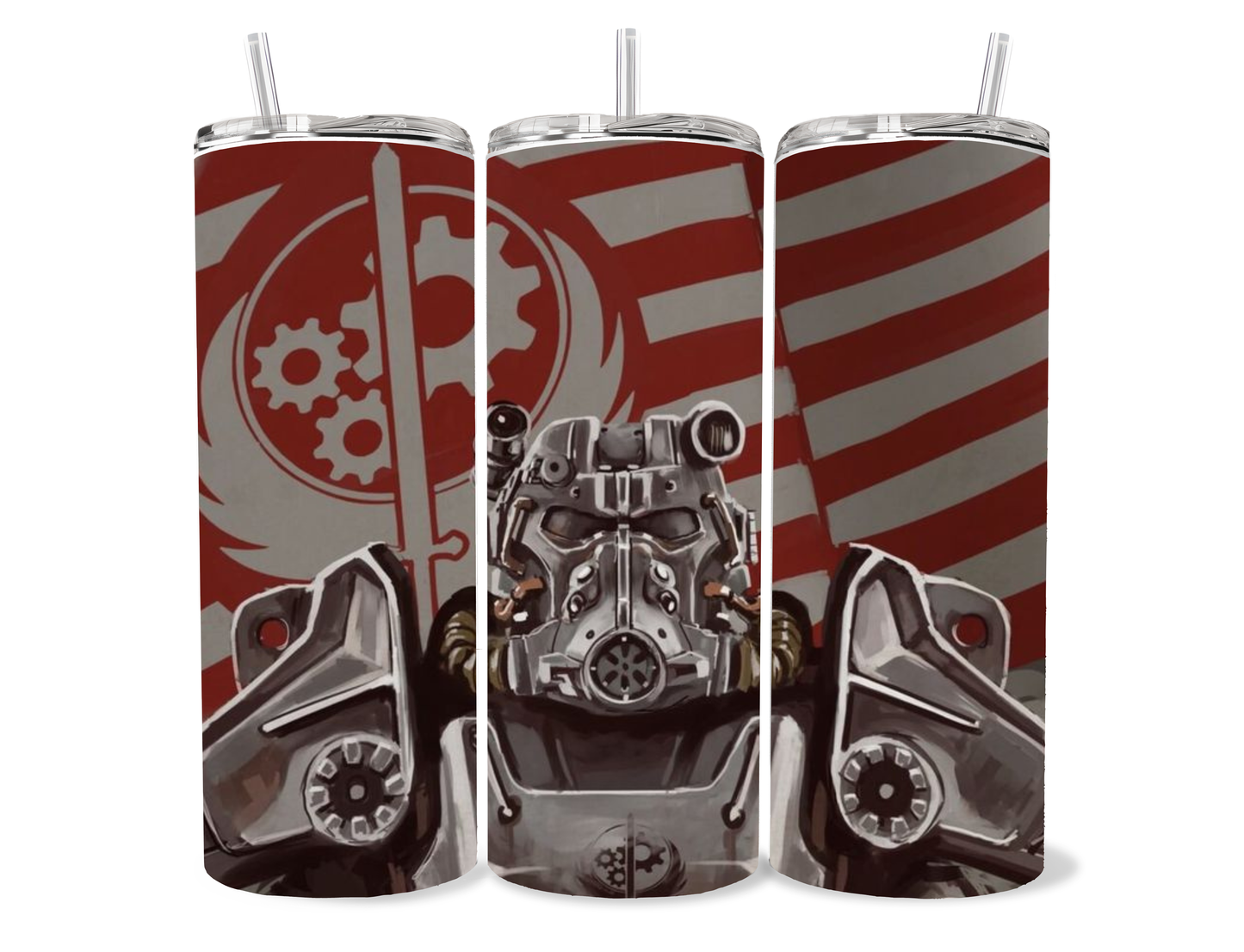 20oz Fallout Brotherhood Tumbler featuring fandom-inspired artwork