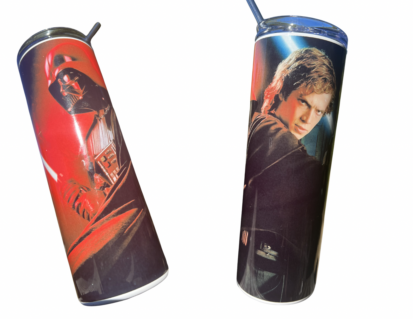 Light vs Dark Galaxy Tumbler 20oz π€ Star Wars Inspired Cup | Sith vs Jedi Aesthetic Fan Drinkware featuring the design artwork