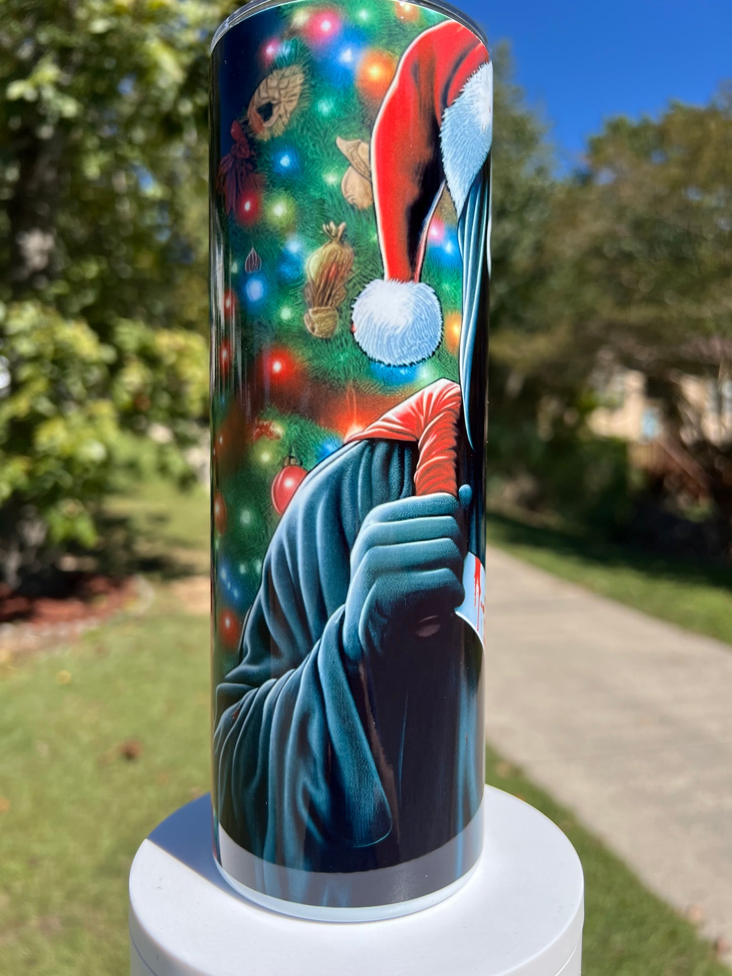 Ghostface Santa mashup tumbler