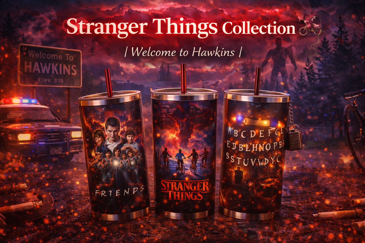 Upside Down Collection | Retro Horror Tumblers & 80s Aesthetic Drinkware