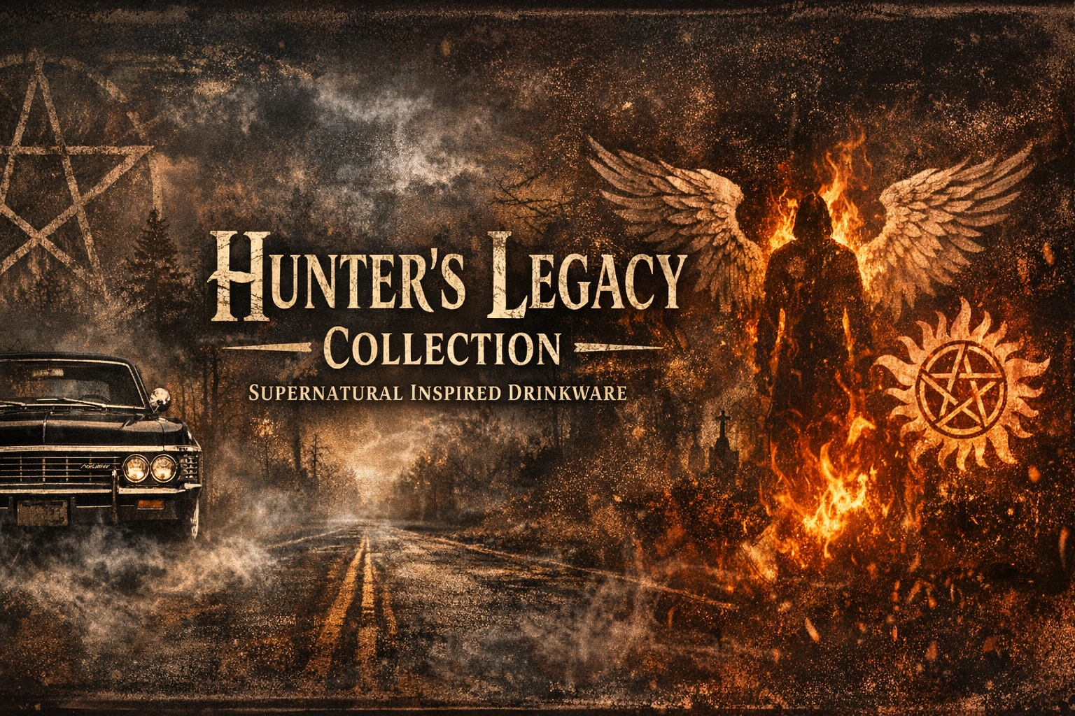 Hunter’s Legacy Collection | Supernatural Inspired Tumblers & Dark Fantasy Drinkware