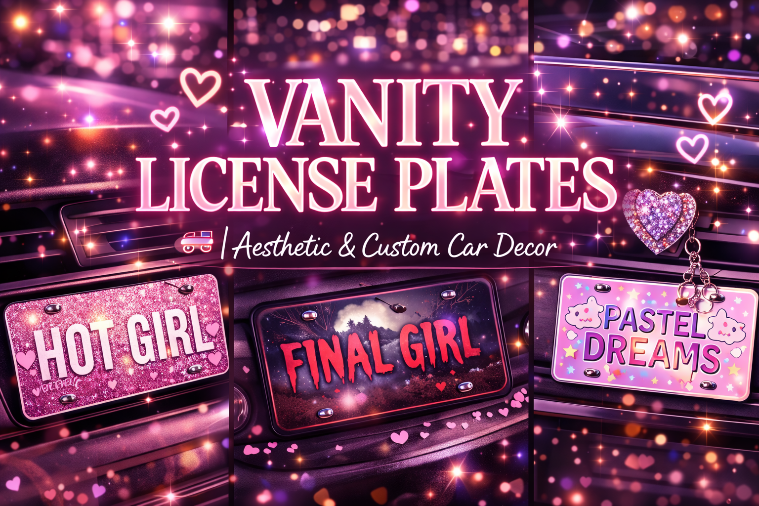 Vanity License Plates 🚘✨ | Aesthetic & Custom Car Decor