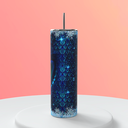20oz Blue Dragon Eye Tumbler | Fantasy featuring blue dragon fantasy inspired artwork
