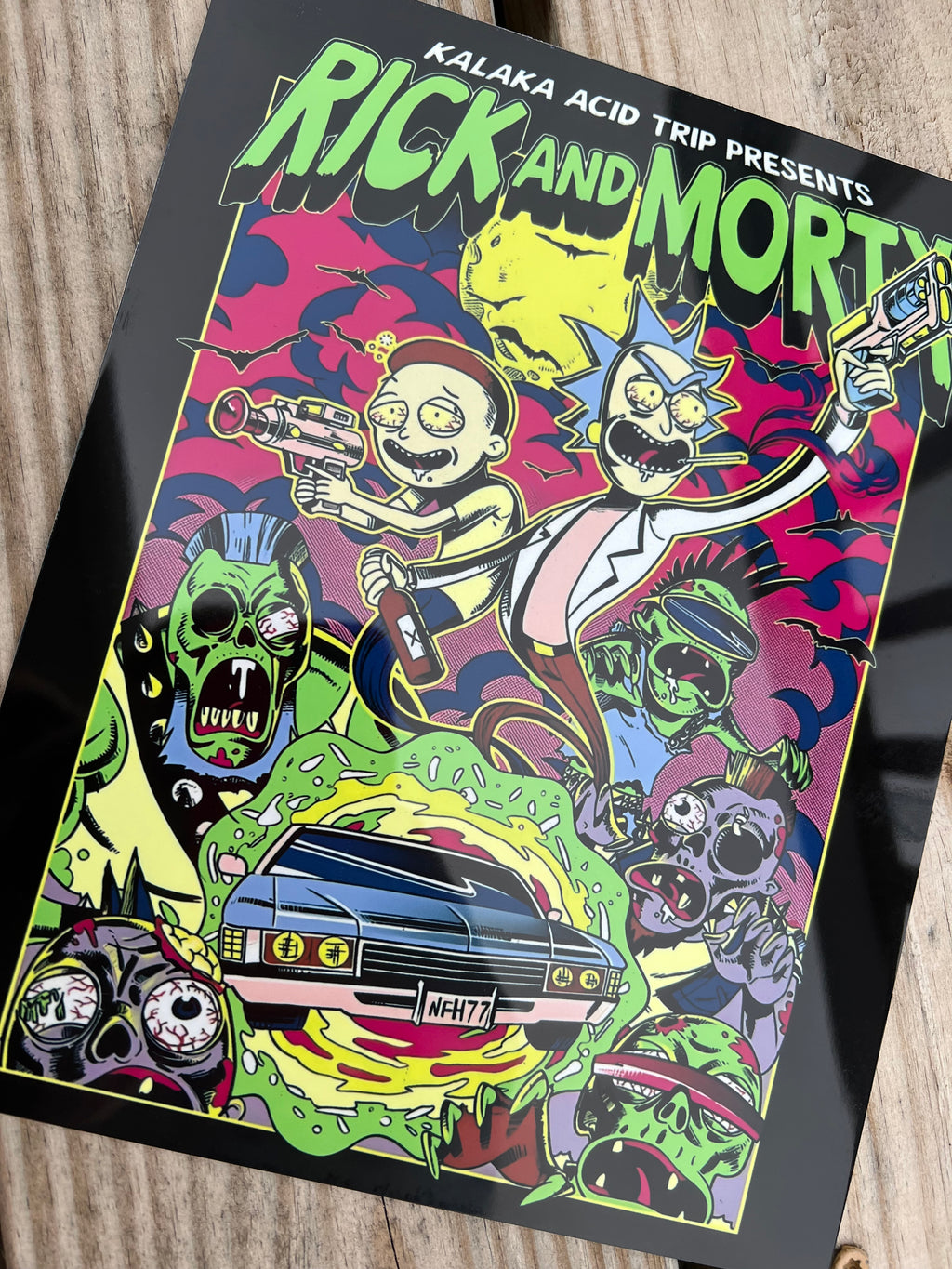 Rick and Morty 8x10 aluminum sign