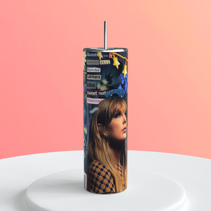 20oz Taylor Swift Midnights Tumbler featuring taylor swift midnights inspired artwork