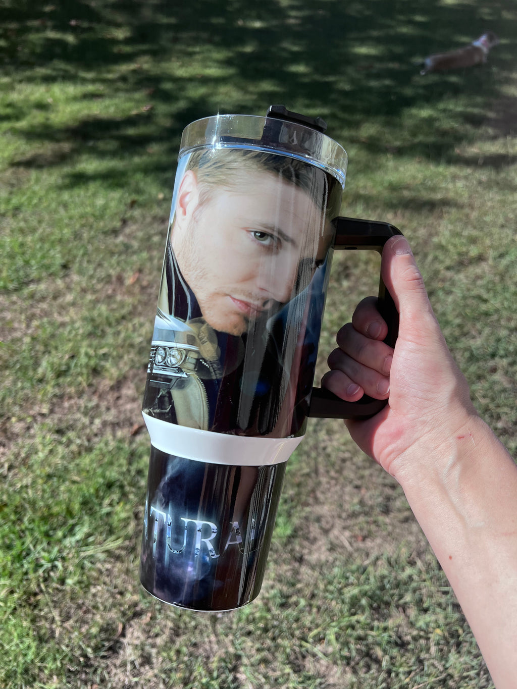 Supernatural Dean Winchester & Baby 40oz Tumbler | Hunter Aesthetic Mega Cup | Dark Fandom Drinkware