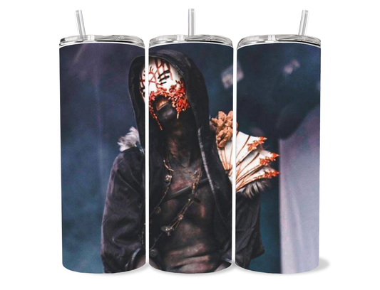 Sleep Token Vessel Inspired 20oz Skinny Tumbler | Dark Alternative Music Cup featuring the design artwork