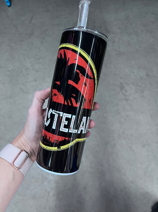 Fallout Deathclaw 20oz Skinny Tumbler | Wasteland Stainless Steel Cup | Vault Inspired Gamer Gift