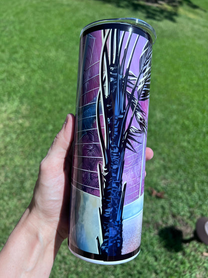 Retro Jurassic Park" Vintage 90s Dinosaur Custom 20oz Skinny Tumbler | Nostalgic Travel cup