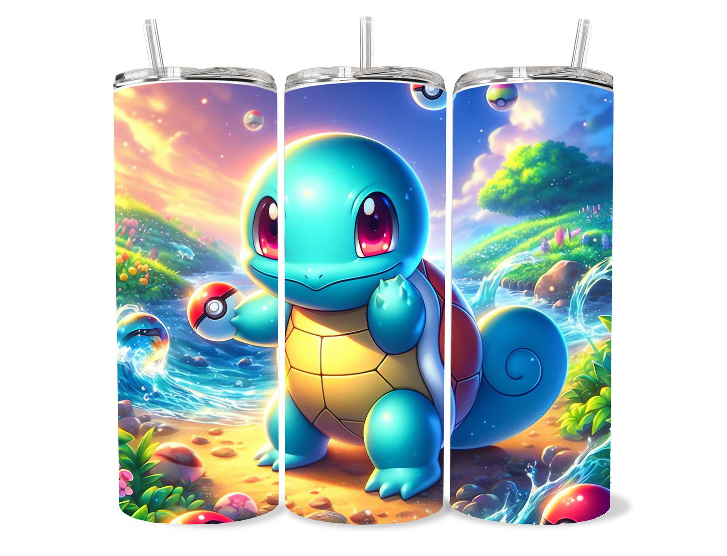 20oz Squirtle turtle style pokemon tumbler