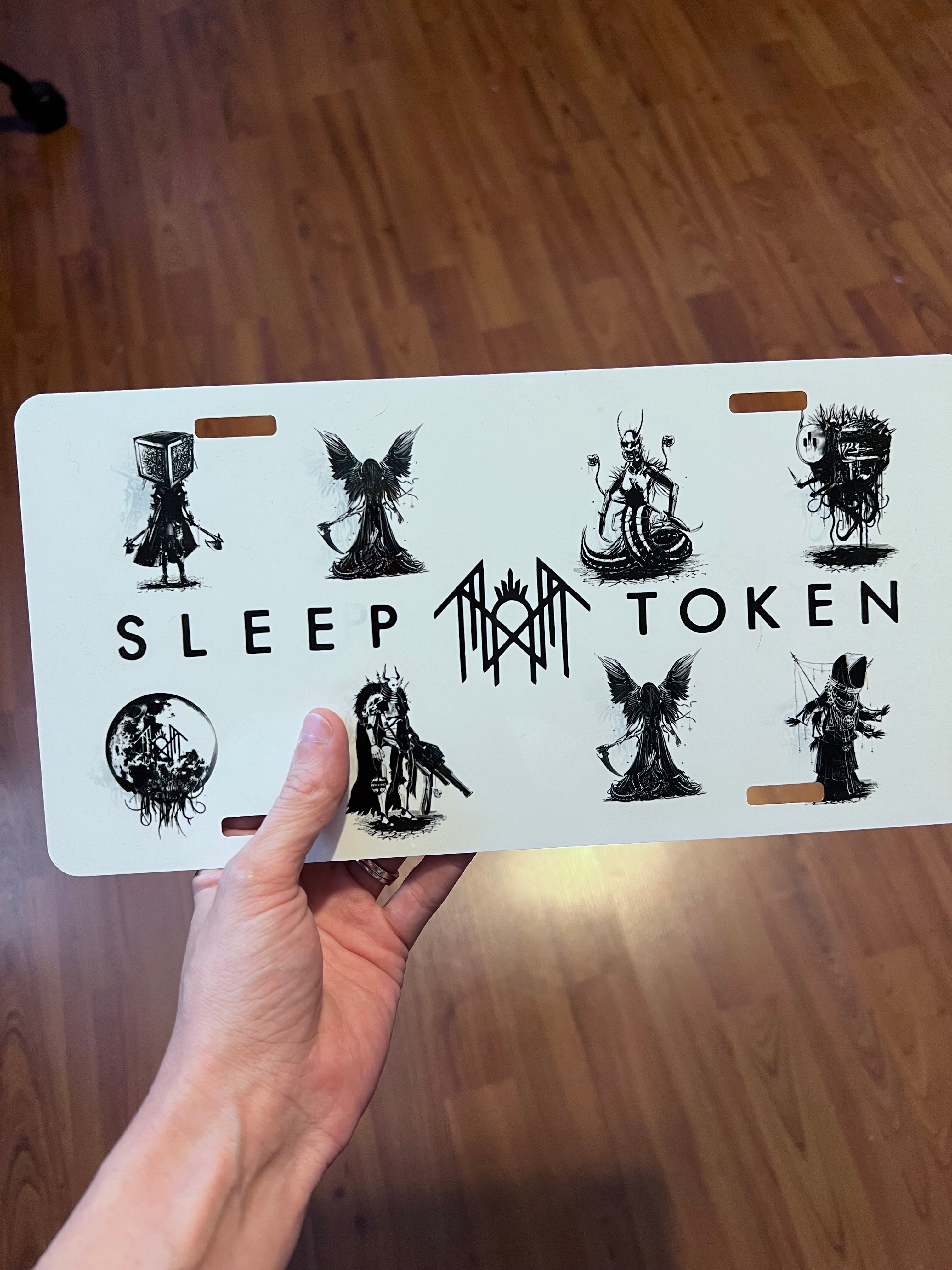Sleep Token Inspired Aluminum Vanity License Plate | Gothic Alternative Car Tag Decor