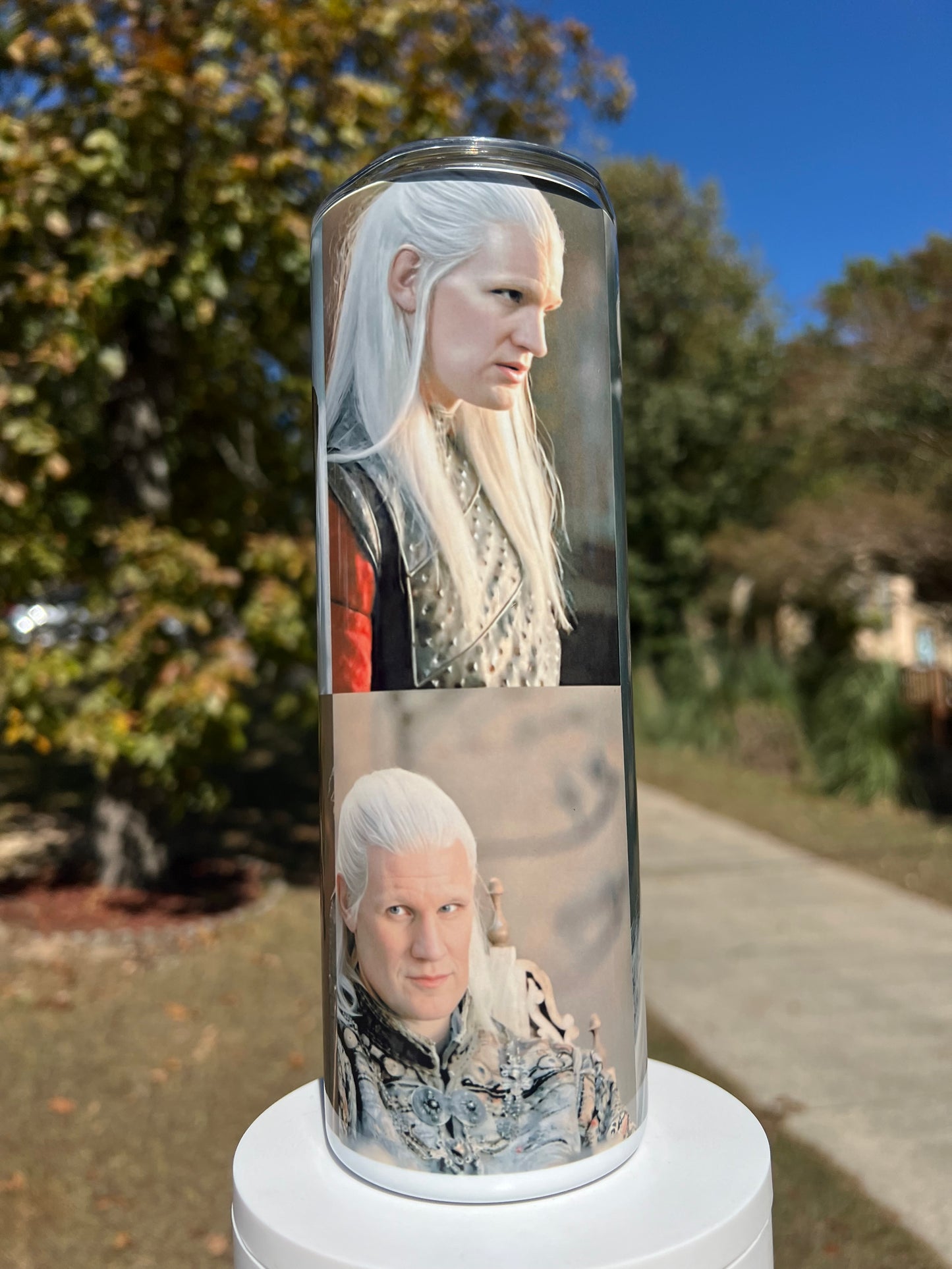 Daemon Targaryen Tumbler 20oz – The Rogue Prince House of the Dragon Cup | Dark Fantasy Dragon Drinkware featuring the design artwork