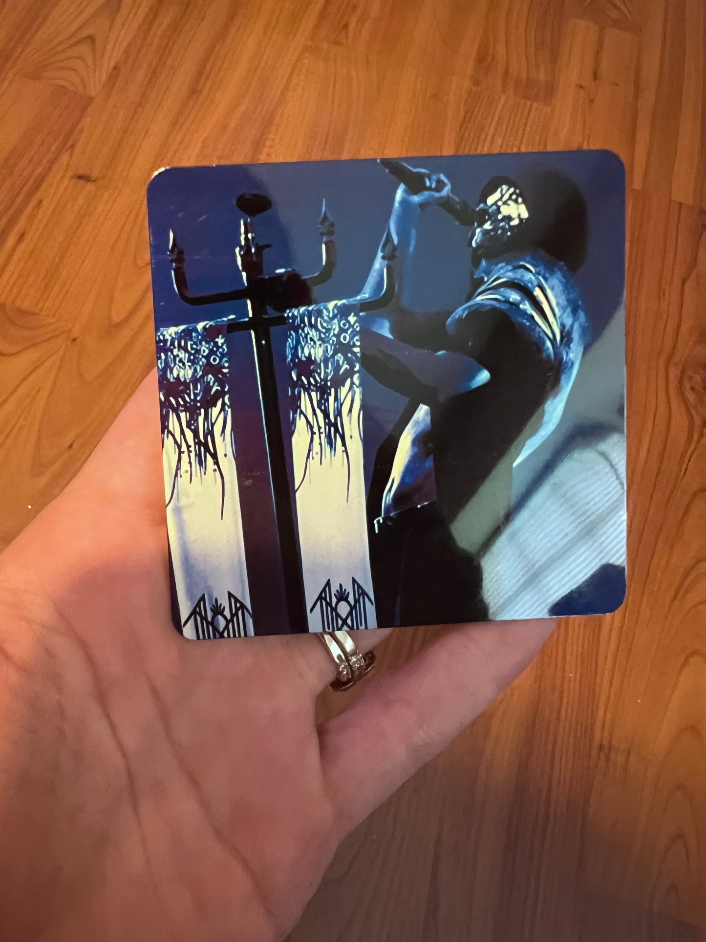 Sleep Token Vessel inspired worship themed fridge magnet with dark alternative music artwork