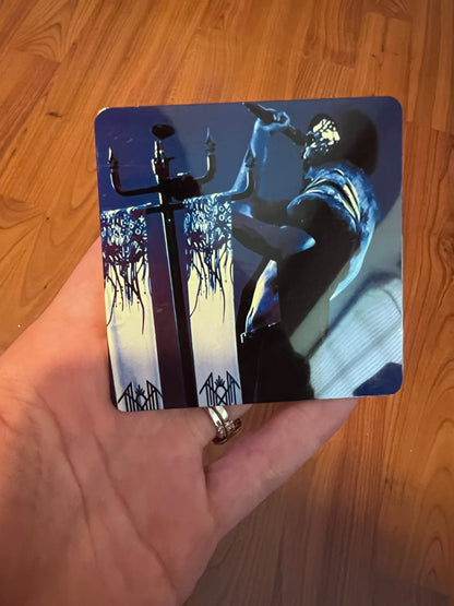 Sleep Token Vessel inspired worship themed fridge magnet with dark alternative music artwork