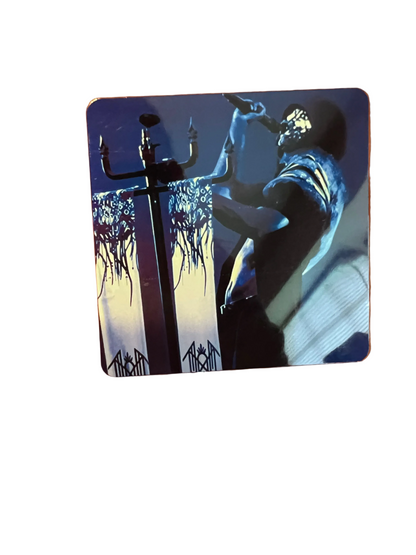 Sleep Token Vessel inspired worship themed fridge magnet with dark alternative music artwork