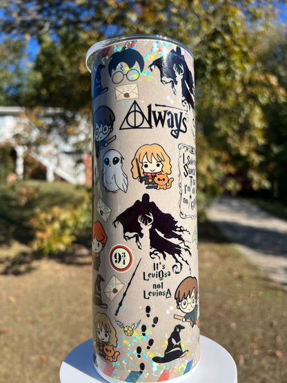 Harry Potter Cartoon Style 20oz Tumbler featuring the fandom-inspired design