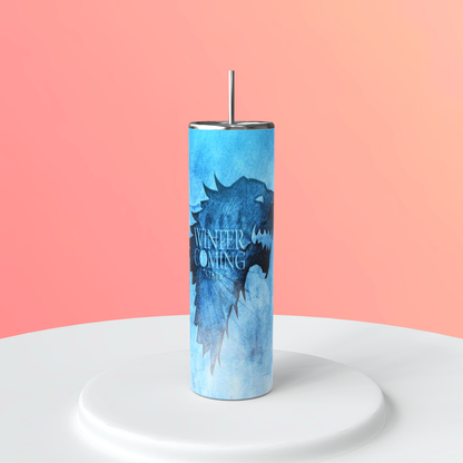 20oz House Stark Tumbler | Game of Thrones featuring game of thrones house stark inspired artwork