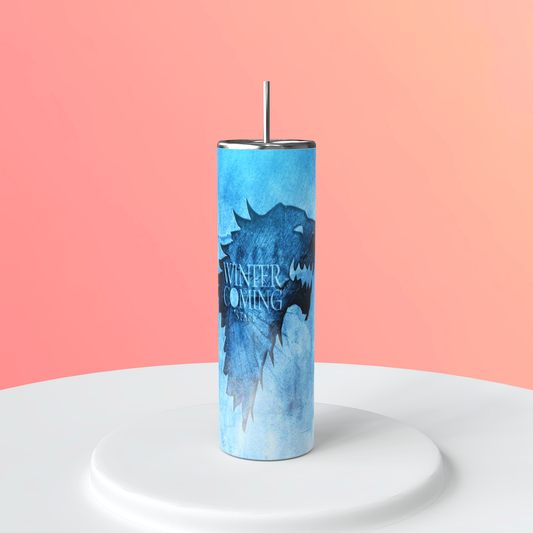 20oz House Stark Tumbler | Game of Thrones featuring game of thrones house stark inspired artwork