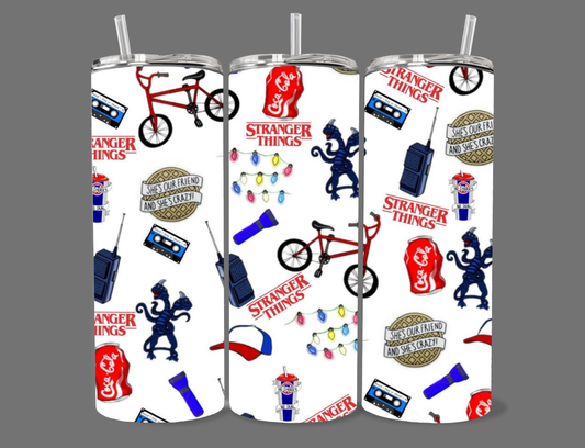 20oz Stranger Things themed tumbler cup