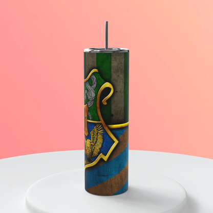 20oz Harry Potter House Tumbler | Wizarding World featuring harry potter wizarding world inspired artwork