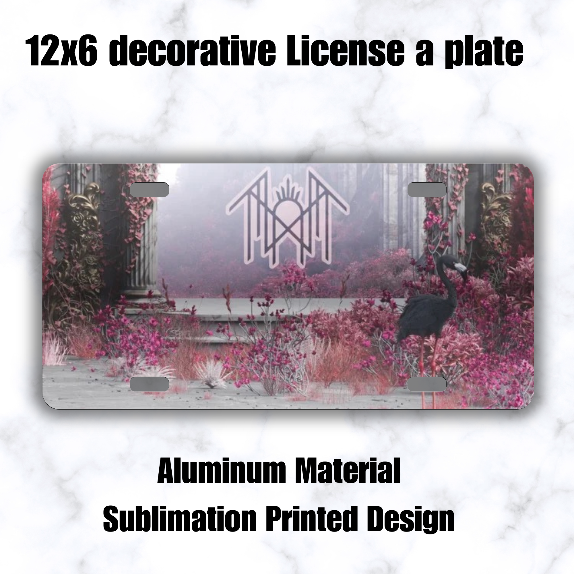 Even In Arcadia Decorative License Plate | Sleep Token Inspired Car Tag | Gothic Alternative Car Accessory