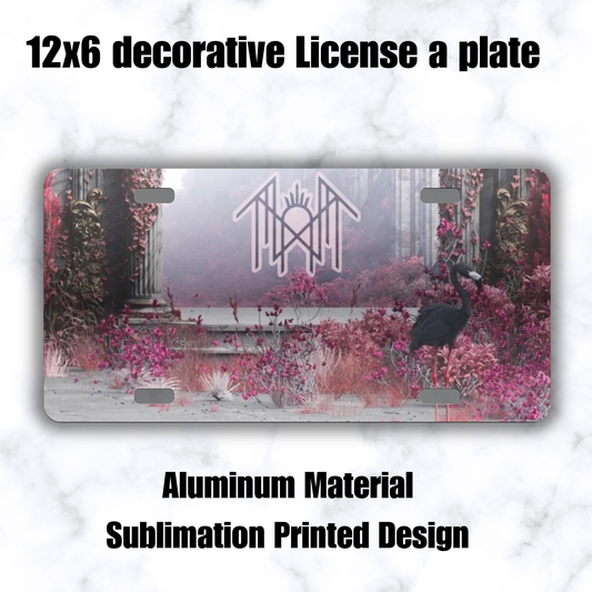 Even In Arcadia Decorative License Plate | Sleep Token Inspired Car Tag | Gothic Alternative Car Accessory featuring the design artwork