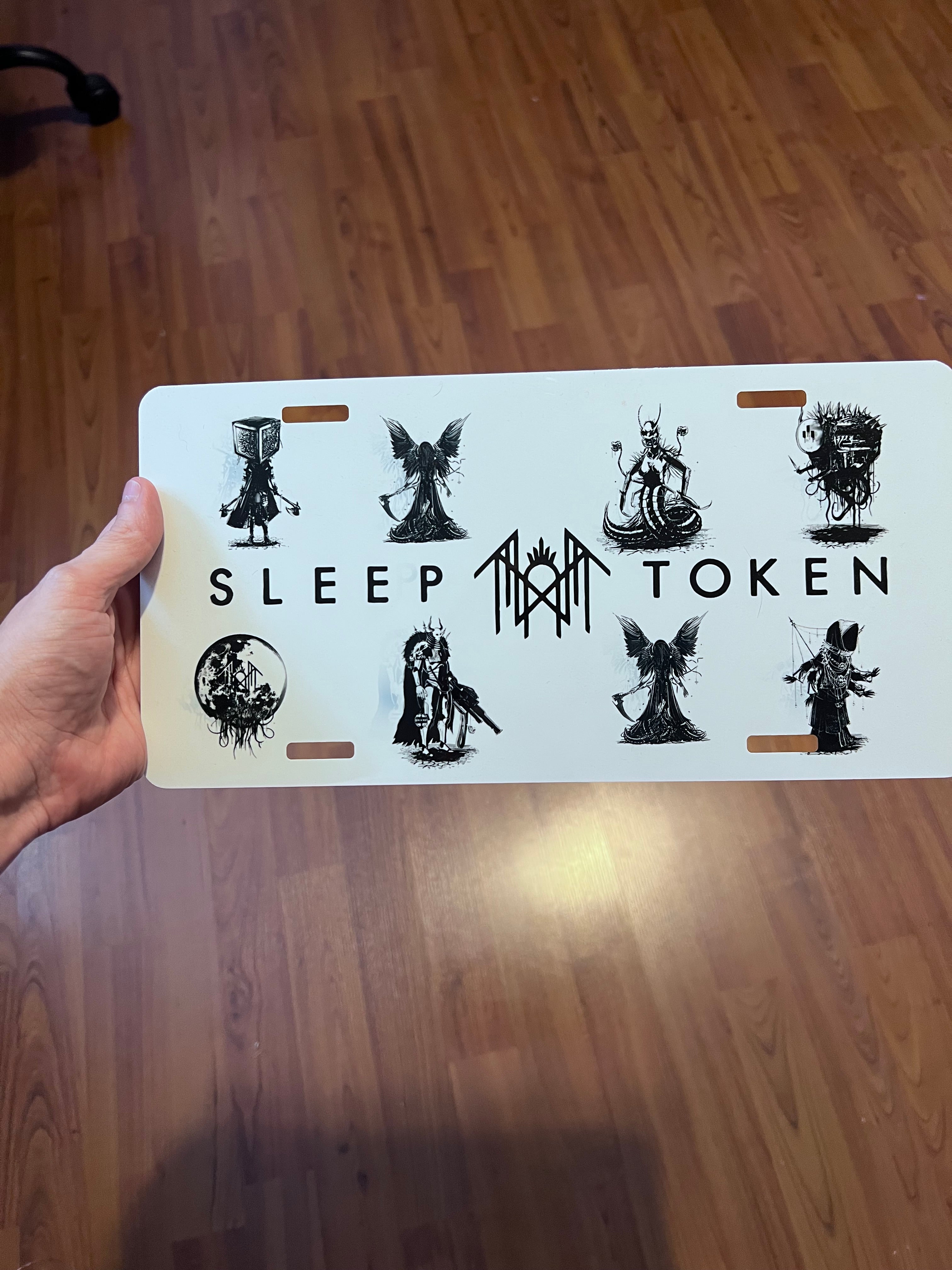 Sleep Token Inspired Aluminum Vanity License Plate | Gothic Alternative Car Tag Decor