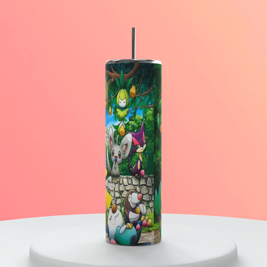20oz Pokémon Party Tumbler featuring pokémon party inspired artwork