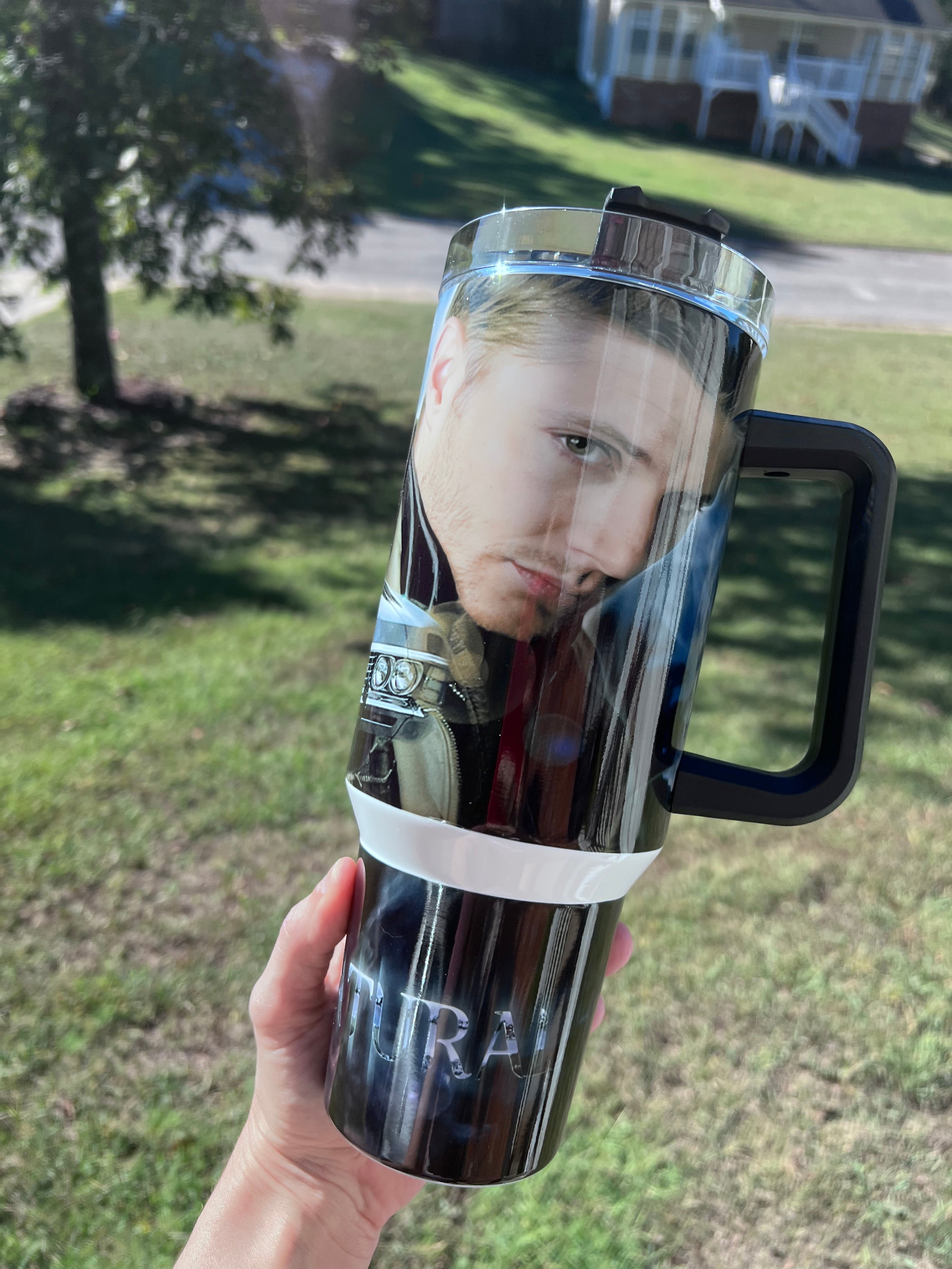 Supernatural Dean Winchester & Baby 40oz Tumbler | Hunter Aesthetic Mega Cup | Dark Fandom Drinkware
