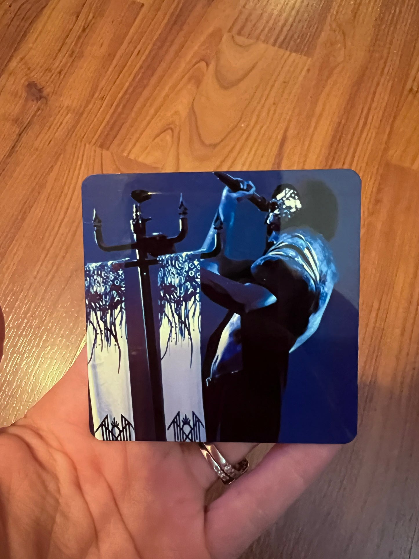 Sleep Token Vessel inspired worship themed fridge magnet with dark alternative music artwork