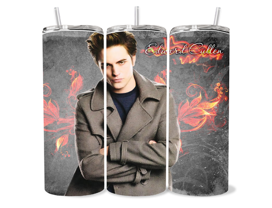 Edward Cullen Twilight 20oz Tumbler featuring the fandom-inspired design