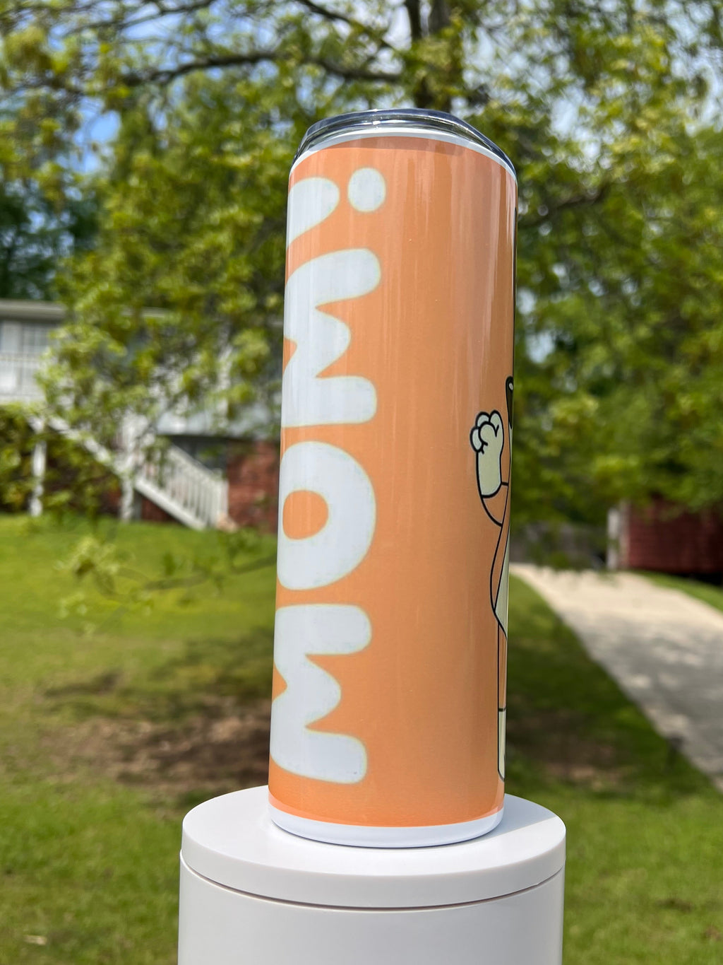 Cute mom life tumbler blue aesthetic cartoon dog design cup