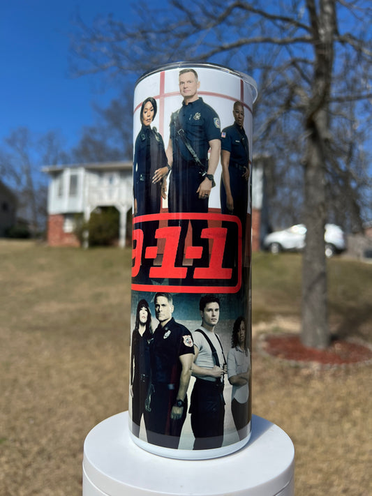 20oz 9-1-1 Mashup Tumbler | TV Fandom featuring 9-1-1 tv show inspired artwork
