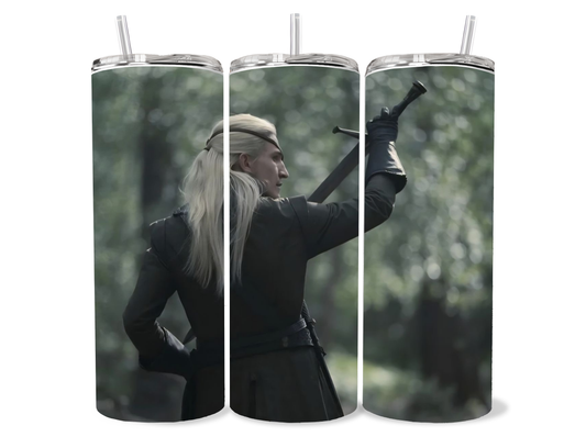 Prince Aemond Targaryen Kinslayer 20oz Tumbler featuring fandom-inspired artwork