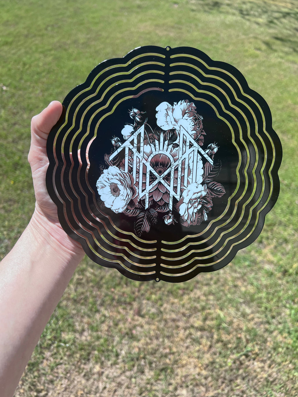 8 inch Floral Sleep Token themed wind spinner