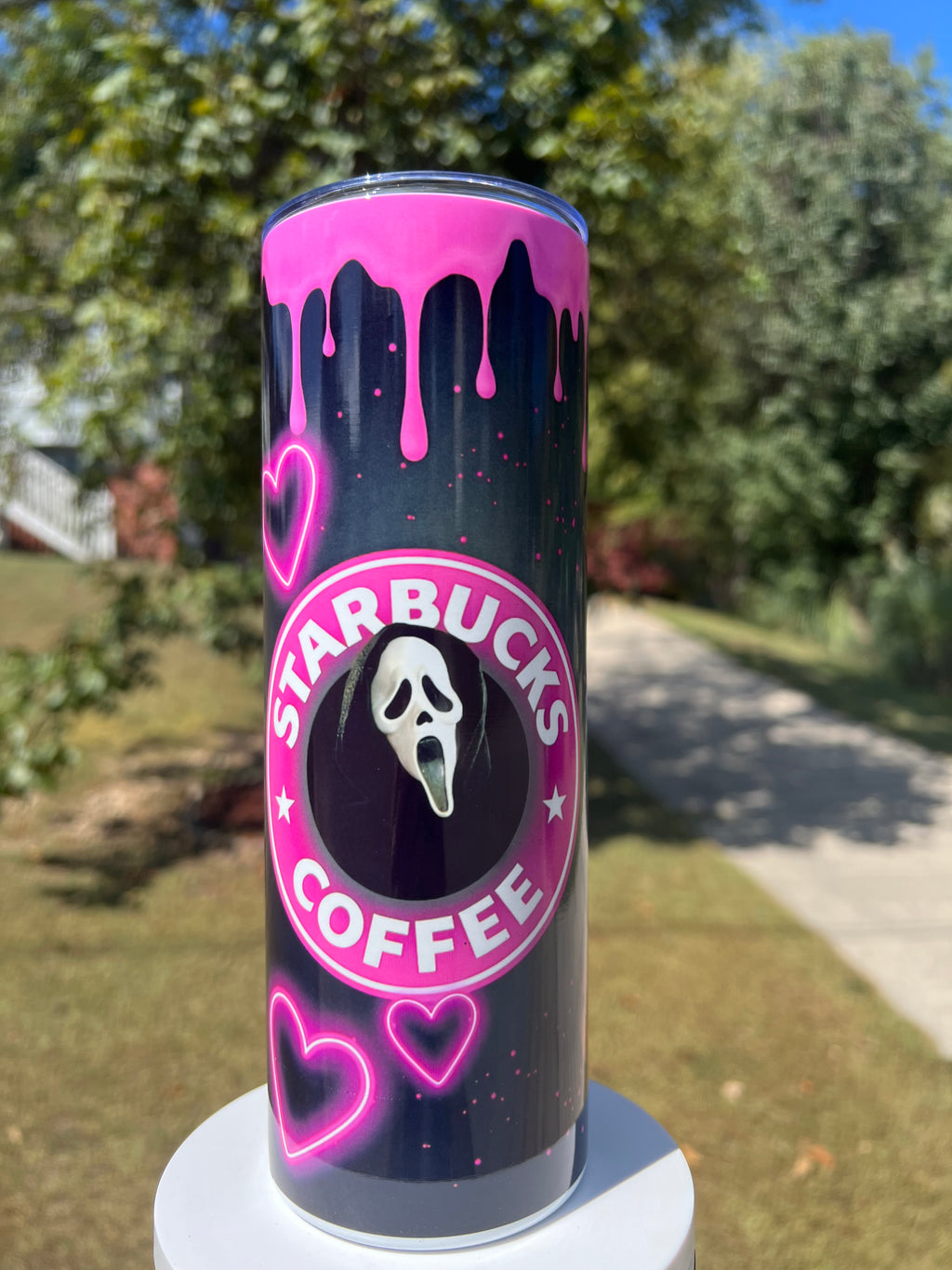20oz Billy Loomis neon tumbler