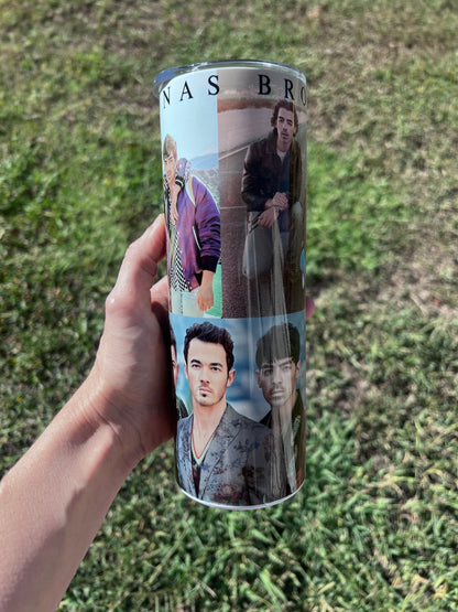 Jonas Brothers 20oz Skinny Tumbler featuring the fandom-inspired design