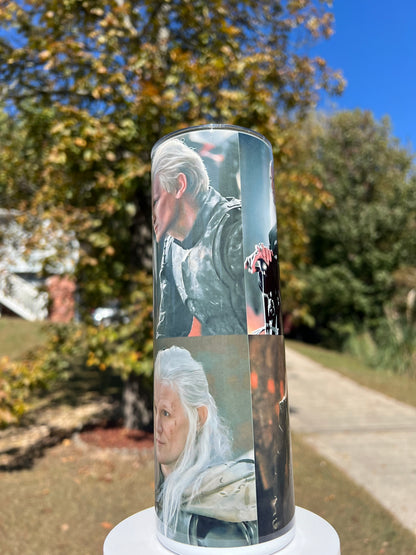 Daemon Targaryen Tumbler 20oz – The Rogue Prince House of the Dragon Cup | Dark Fantasy Dragon Drinkware featuring the design artwork