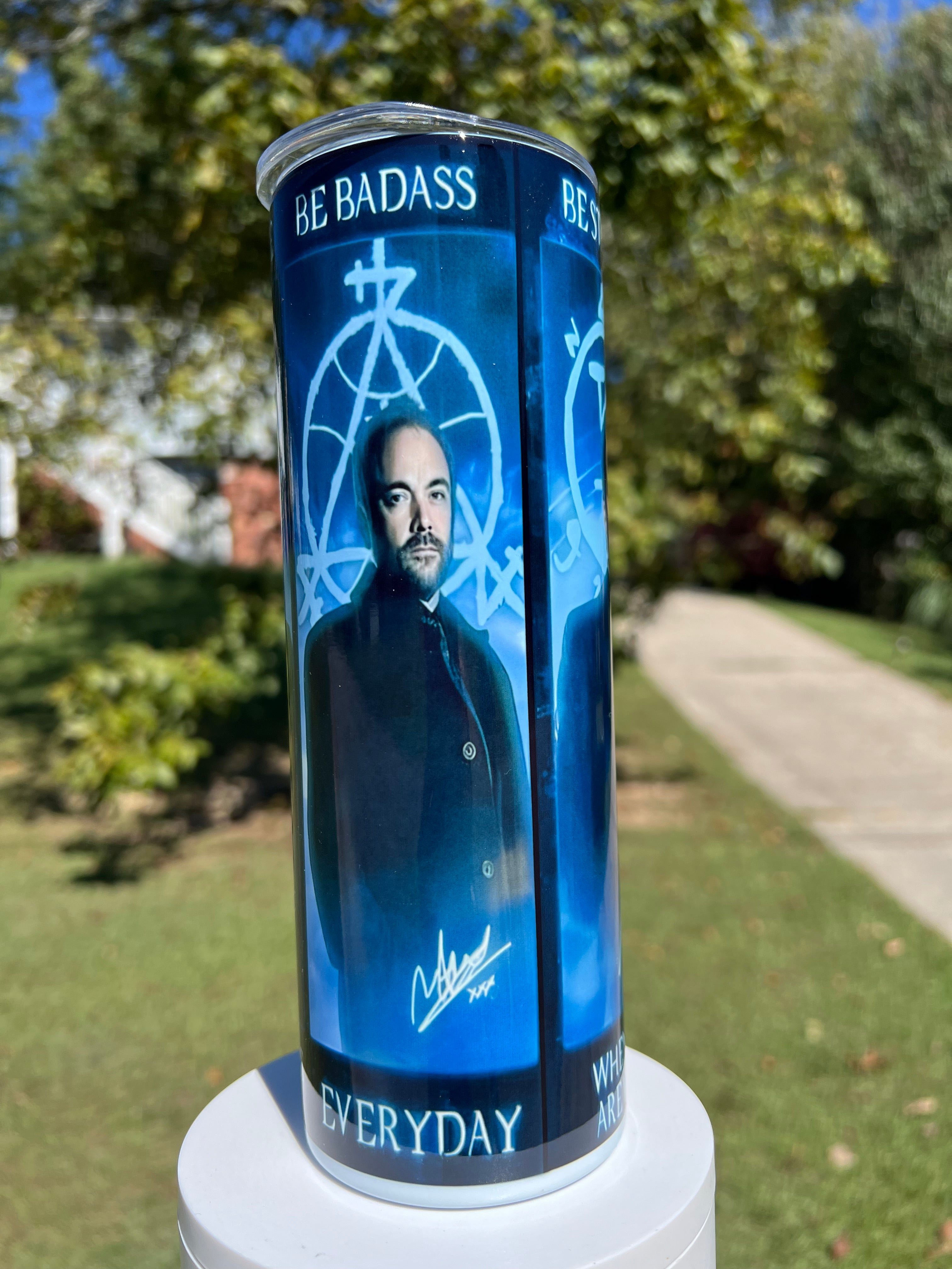 Supernatural Inspired 20oz Tumbler | Hunter Aesthetic Stainless Steel Cup | Dark Fandom Drinkware