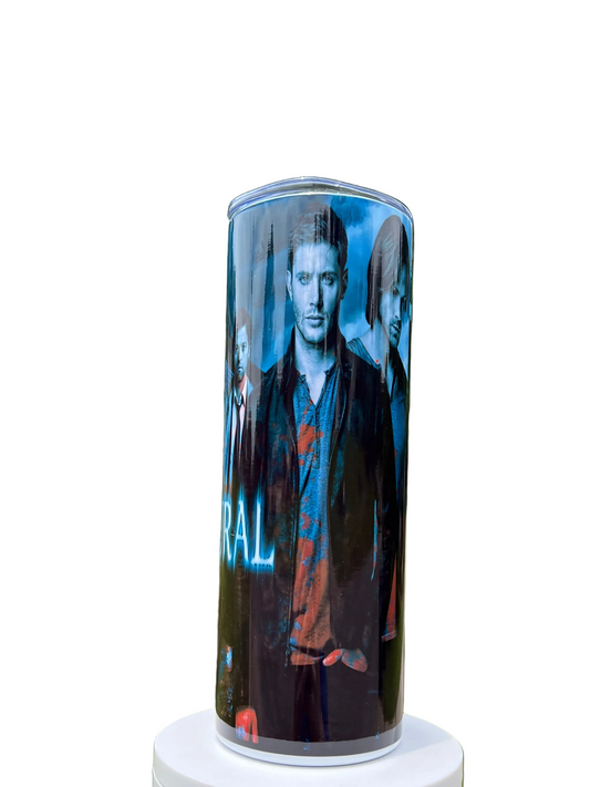 20oz Supernatural Dean & Sam Collage Tumbler featuring supernatural dean sam inspired artwork