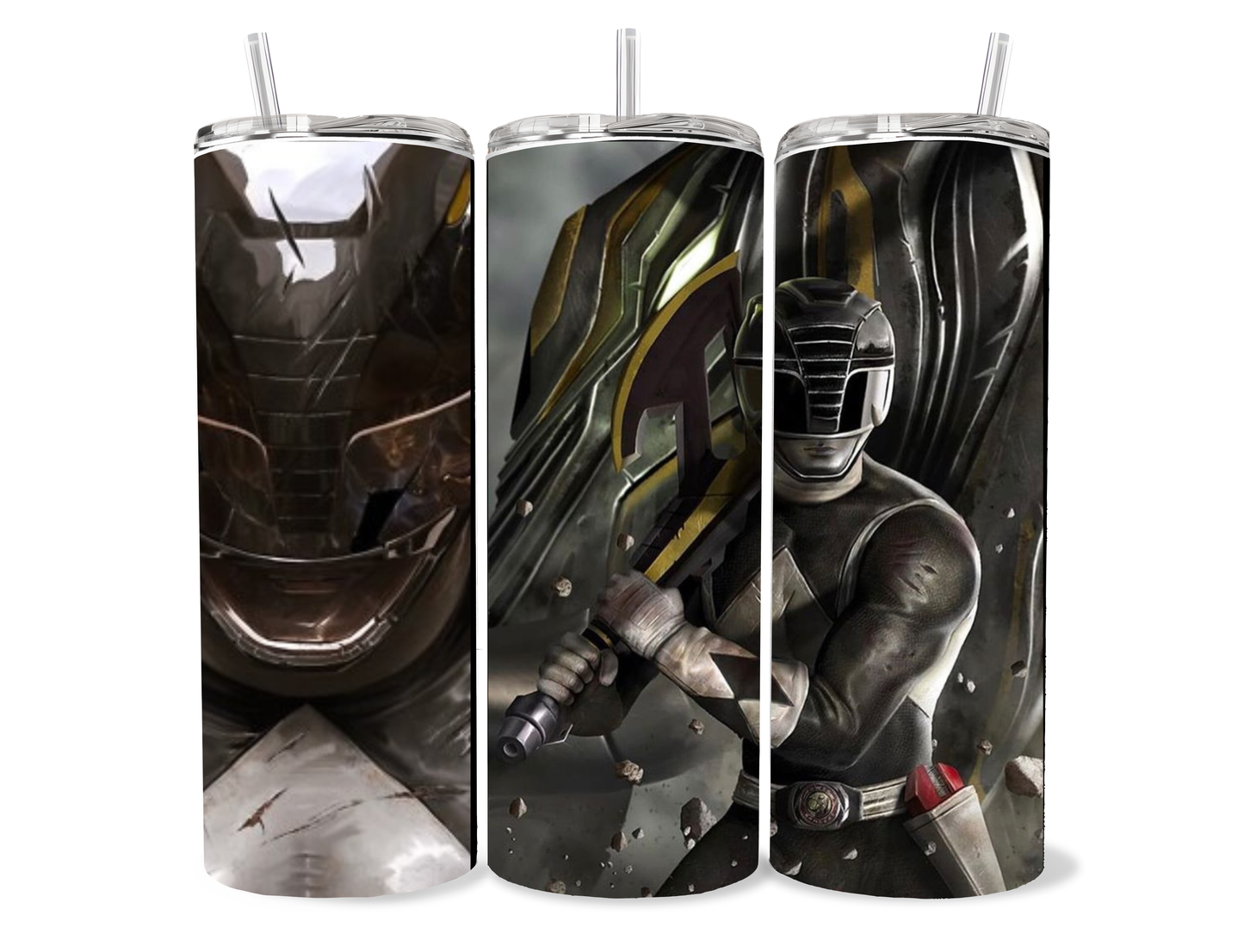 Black Power Ranger tumbler cup - portable durable tumbler