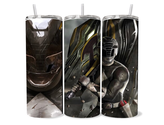Black Power Ranger tumbler cup - portable durable tumbler