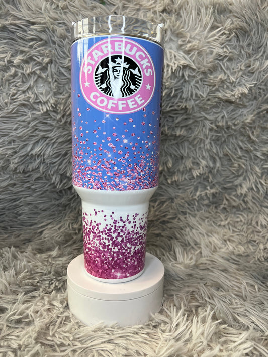 40oz Starbies Tumbler | Coffee Lover featuring starbies coffee lover inspired artwork