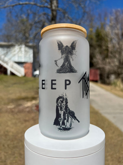 The Ritual Frosted Glass Can | Sleep Token Inspired featuring fandom-inspired artwork