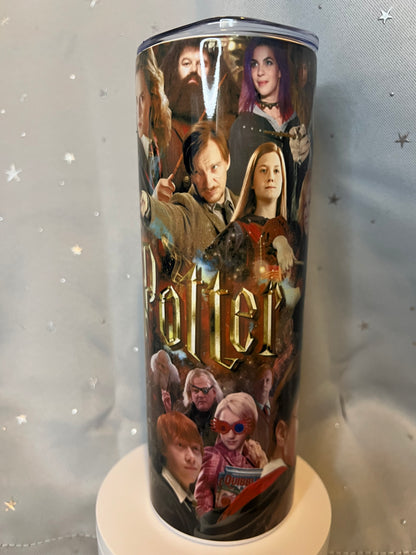 20oz Harry Potter Collage Tumbler featuring harry potter inspired artwork