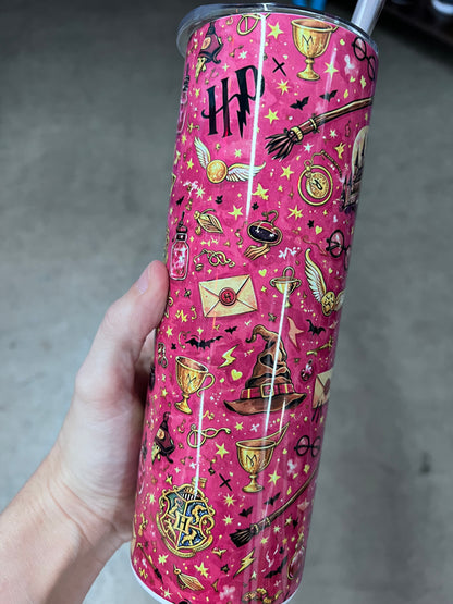 Pink Harry Potter Cute Characters 20oz Tumbler